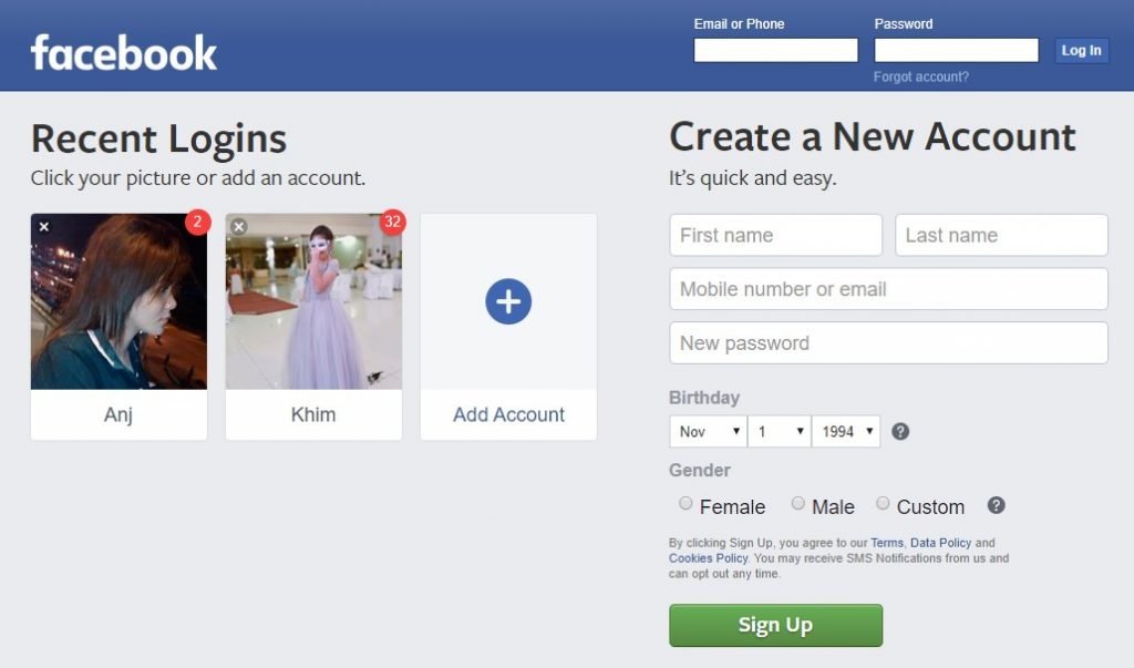 How to Login Facebook Account with Username & Password? Facebook Account on  Web