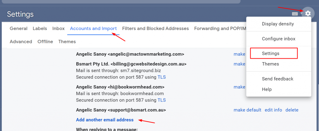 add email-address to gmail using pop3