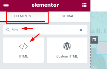 elementor html elements
