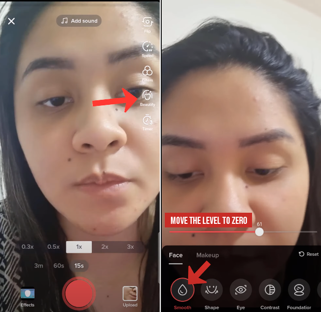 remove the makeup on tiktok